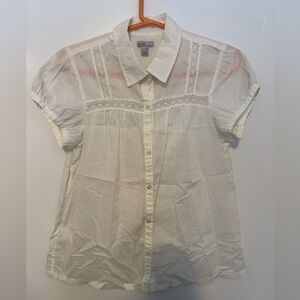 Old Navy Cream Button-Down Shirt